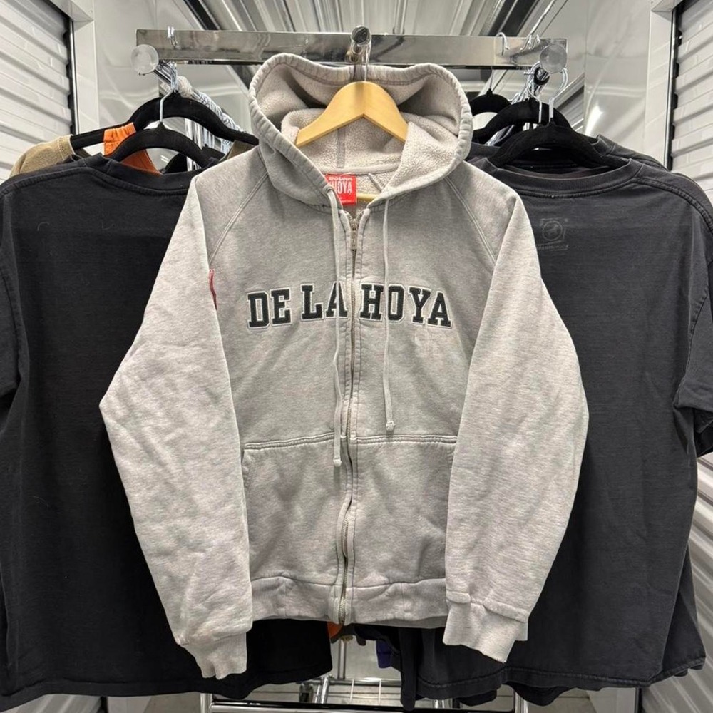 Rare Vintage 90's Oscar De La Hoya Boxing Zip-Up Hoodie